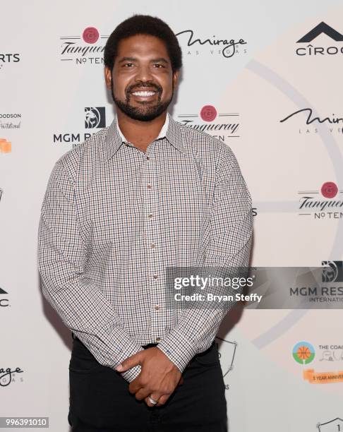 Former NFL player Jonathan Ogden attends the 5th Anniversary gala for the Coach Woodson Invitational presented by MGM Resorts International and...