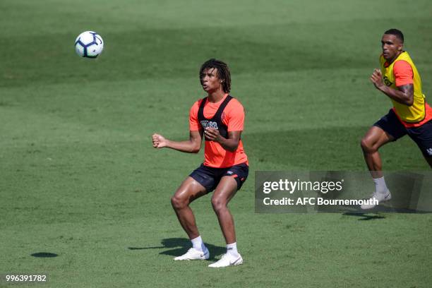 Nathan Ake of Bournemouth during pre-season training at the Cherries training camp at La Manga, Spain on July 11, 2018 in La Manga, Spain.