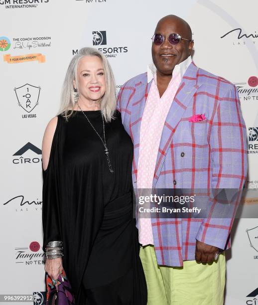Jean Sommerville and her husband musician Joey Sommerville attend the 5th Anniversary gala for the Coach Woodson Invitational presented by MGM...
