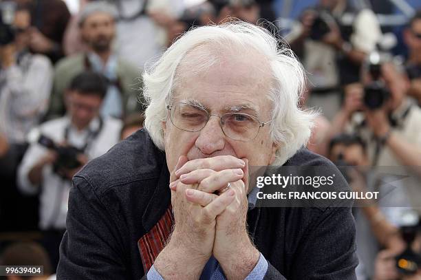 French director Bertrand Tavernier poses during the photocall of "La Princesse de Montpensier" presented in competition at the 63rd Cannes Film...