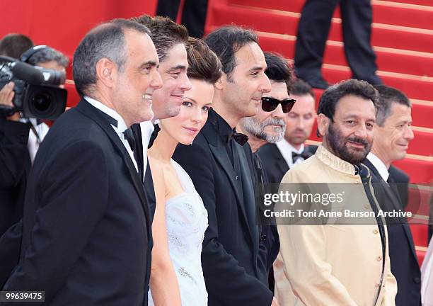 Jurors Alberto Barbera, Benicio Del Toro, Kate Beckinsale, Alexandre Desplat, Victor Erice, Shekhar Kapur and Emmanuel Carrere attend the Opening...