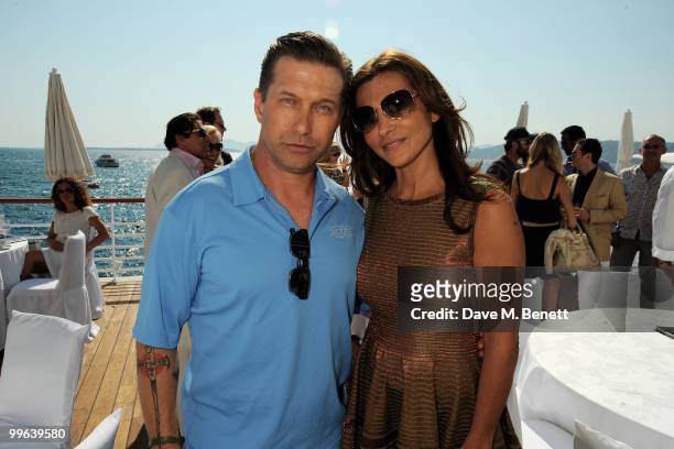 Stephen Baldwin and Ella Krasner attend the David Morris Amend Charity Luncheon at the Hotel du Cap as part of the 63rd Cannes Film Festival on May...