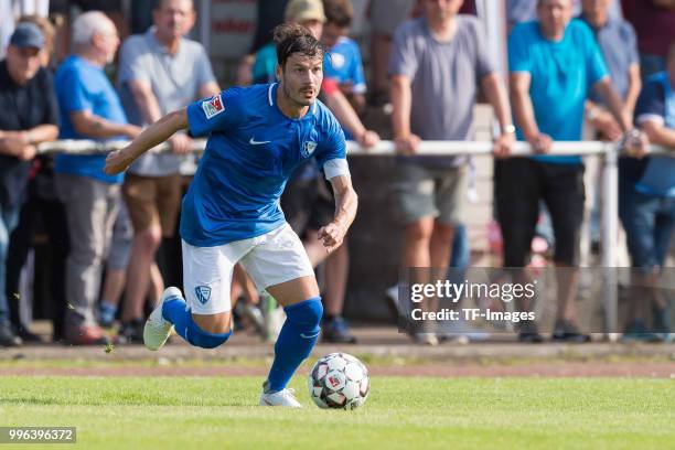 Stefano Celozzi of Bochum controls the ball during the Friendly match between FC Bruenninghausen and VfL Bochum on July 4, 2018 in Bochum, Germany.