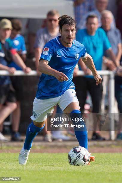 Stefano Celozzi of Bochum controls the ball during the Friendly match between FC Bruenninghausen and VfL Bochum on July 4, 2018 in Bochum, Germany.