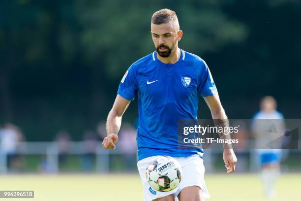 Lukas Hinterseer of Bochum controls the ball during the Friendly match between FC Bruenninghausen and VfL Bochum on July 4, 2018 in Bochum, Germany.