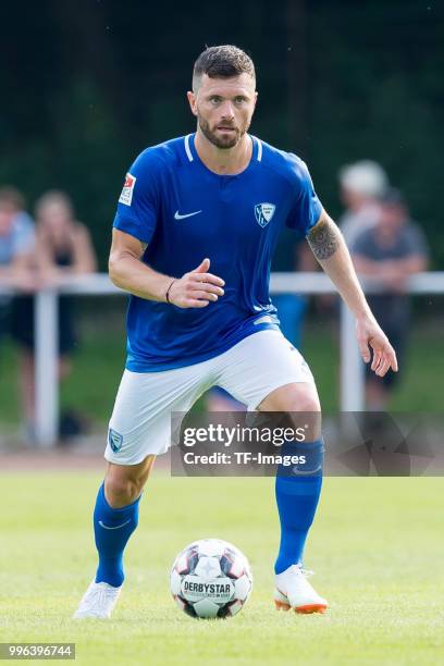 Tim Hoogland of Bochum controls the ball during the Friendly match between FC Bruenninghausen and VfL Bochum on July 4, 2018 in Bochum, Germany.