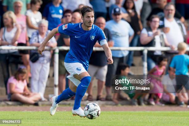 Stefano Celozzi of Bochum controls the ball during the Friendly match between FC Bruenninghausen and VfL Bochum on July 4, 2018 in Bochum, Germany.