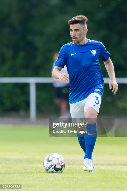 Danilo Soares of Bochum controls the ball during the Friendly match between FC Bruenninghausen and VfL Bochum on July 4, 2018 in Bochum, Germany.