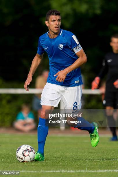 Anthony Losilla of Bochum controls the ball during the Friendly match between FC Bruenninghausen and VfL Bochum on July 4, 2018 in Bochum, Germany.