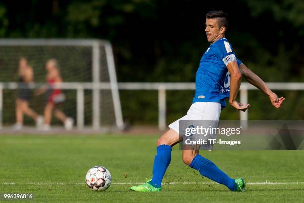 Anthony Losilla of Bochum controls the ball during the Friendly match between FC Bruenninghausen and VfL Bochum on July 4, 2018 in Bochum, Germany.