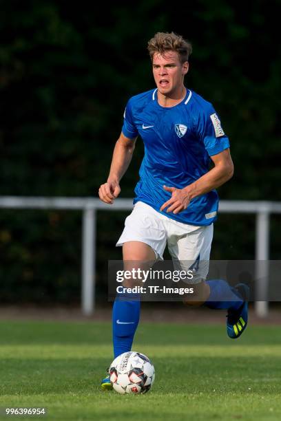 Simon Lorenz of Bochum controls the ball during the Friendly match between FC Bruenninghausen and VfL Bochum on July 4, 2018 in Bochum, Germany.