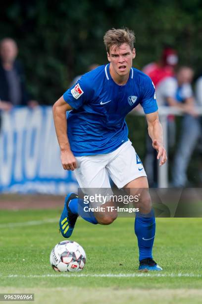 Simon Lorenz of Bochum controls the ball during the Friendly match between FC Bruenninghausen and VfL Bochum on July 4, 2018 in Bochum, Germany.