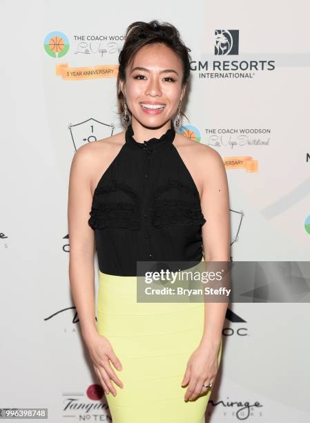 Television personality Linda Pham attends the 5th Anniversary gala for the Coach Woodson Invitational presented by MGM Resorts International and...