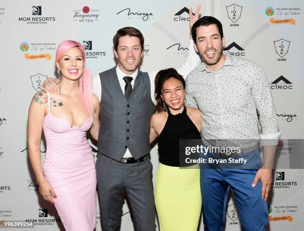 Annalee Belle, actor and television personality J.D. Scott and television personalities Linda Pham and Drew Scott attend the 5th Anniversary gala for...