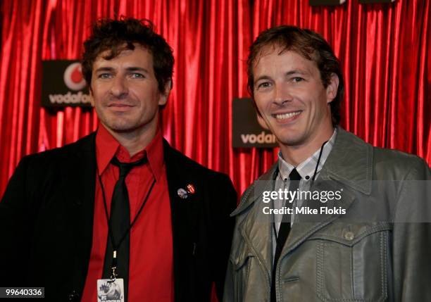 Dieter Brummer and Damian Walshe-Howling arrive at the Vodafone MTV Australia Awards 2009 at the Sydney Convention and Exhibition Centre, Darling...