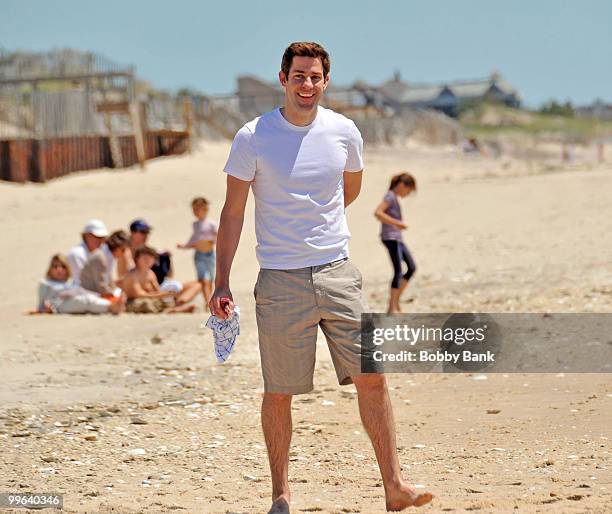 John Krasinski on location for "Something Borrowed" on May 16, 2010 in Amagansett, New York.