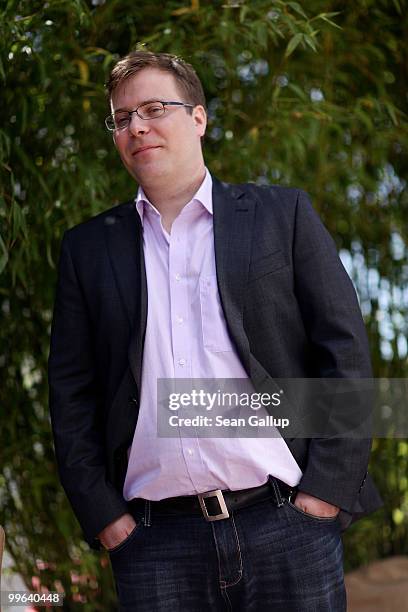 German filmmaker Christoph Hochhaeusler poses during a brief portrait session for the film "The City Below" on May 16, 2010 in Cannes, France.