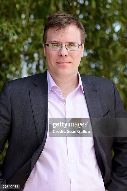 German filmmaker Christoph Hochhaeusler poses during a brief portrait session for the film "The City Below" on May 16, 2010 in Cannes, France.