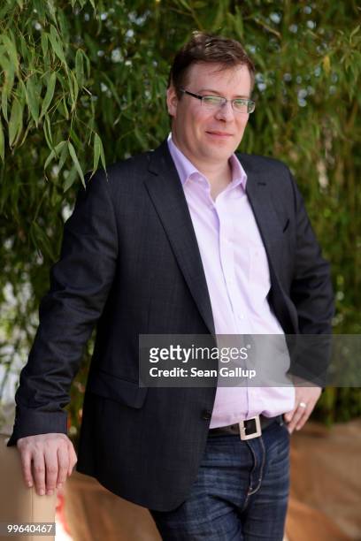 German filmmaker Christoph Hochhaeusler poses during a brief portrait session for the film "The City Below" on May 16, 2010 in Cannes, France.
