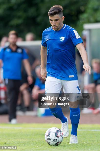 Danilo Soares of Bochum controls the ball during the Friendly match between FC Bruenninghausen and VfL Bochum on July 4, 2018 in Bochum, Germany.