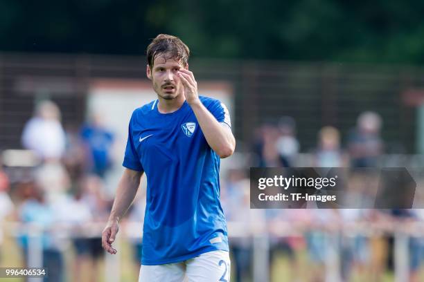 Stefano Celozzi of Bochum looks on during the Friendly match between FC Bruenninghausen and VfL Bochum on July 4, 2018 in Bochum, Germany.