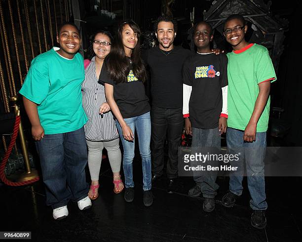 Actor Corbin Bleu and students attend the 5th annual Broadway Junior Student Share at the Majestic Theatre on May 17, 2010 in New York City.