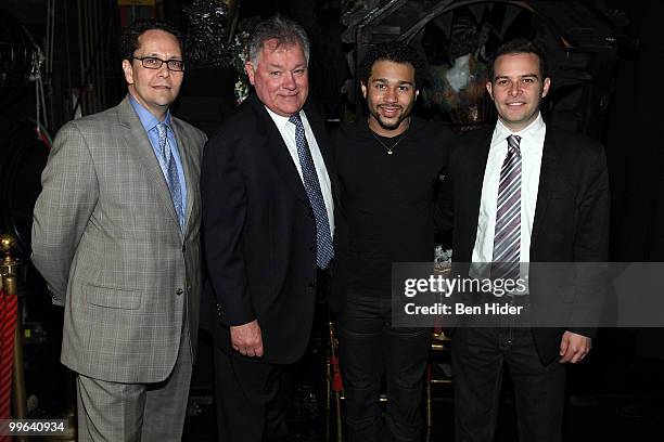 Dept. Of Education Paul King, Robert Wankel of Shubert Foundation, Corbin Bleu and Peter Avery of Dept. Of Education attend the 5th annual Broadway...