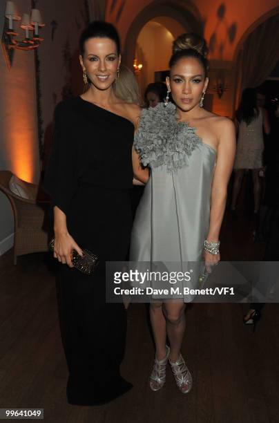 Actresses Kate Beckinsale and Jennifer Lopez attend the Vanity Fair and Gucci Party Honoring Martin Scorsese during the 63rd Annual Cannes Film...