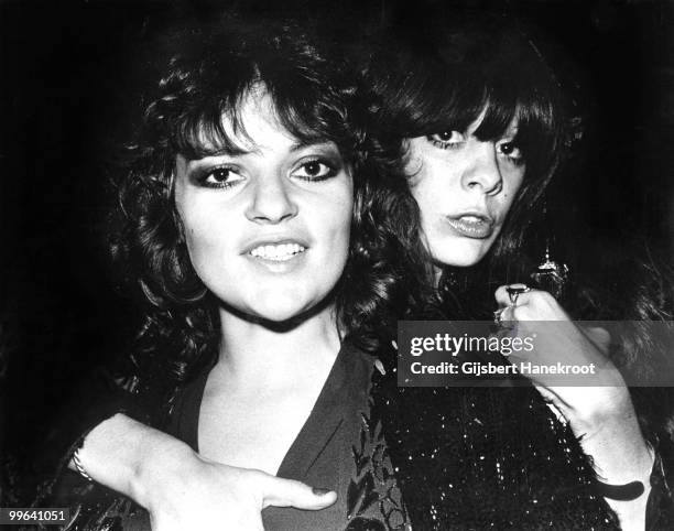 Dana Gillespie and friend posed at Hilversum, Netherlands in 1973