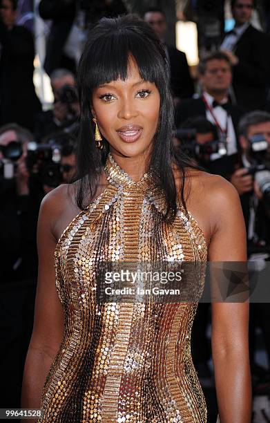 Model Naomi Campbell attends the "Biutiful" Premiere at the Palais des Festivals during the 63rd Annual Cannes Film Festival on May 17, 2010 in...