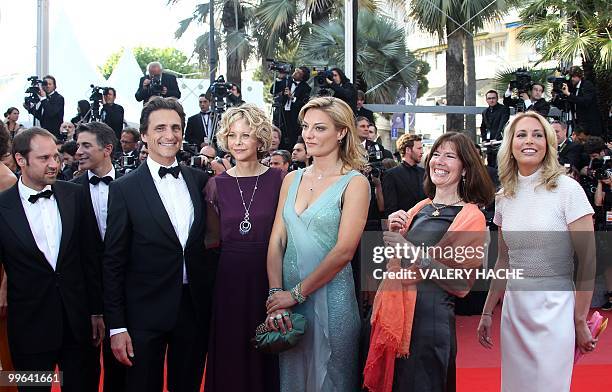 Producer Jeff Skoll, producer Lawrence Bender, US actress Meg Ryan, British film-director Lucy Walker, producer Diane Weyermann and former US C.I.A...