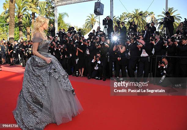Adriana Karembeu attends "Biutiful" Premiere at the Palais des Festivals during the 63rd Annual Cannes Film Festival on May 17, 2010 in Cannes,...
