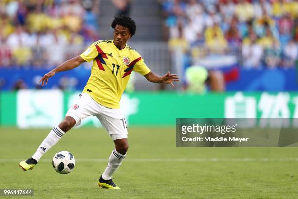 June 28: Juan Cuadrado of Colombia during the 2018 FIFA World Cup Russia group H match between Senegal and Colombia at Samara Arena on June 28, 2018...