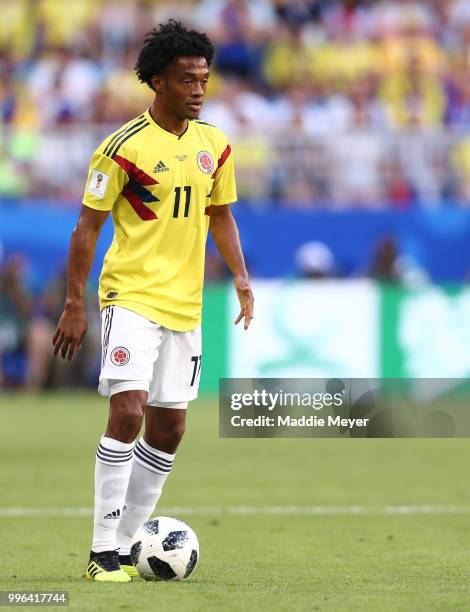 June 28: Juan Cuadrado of Colombia during the 2018 FIFA World Cup Russia group H match between Senegal and Colombia at Samara Arena on June 28, 2018...