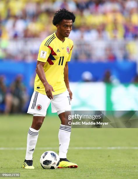 June 28: Juan Cuadrado of Colombia during the 2018 FIFA World Cup Russia group H match between Senegal and Colombia at Samara Arena on June 28, 2018...