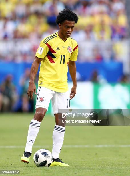 June 28: Juan Cuadrado of Colombia during the 2018 FIFA World Cup Russia group H match between Senegal and Colombia at Samara Arena on June 28, 2018...