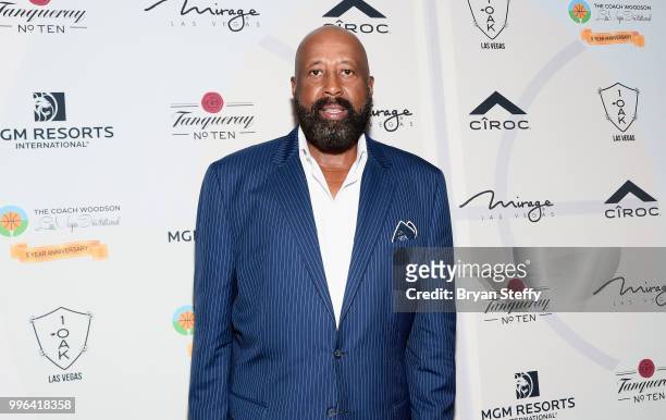 Former NBA player and coach Mike Woodson attends the 5th Anniversary gala for the Coach Woodson Invitational presented by MGM Resorts International...