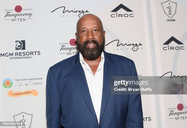 Former NBA player and coach Mike Woodson attends the 5th Anniversary gala for the Coach Woodson Invitational presented by MGM Resorts International...