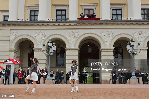 The Norwegian Royals watch the Children's Parade on Norway's National day on May 17, 2010 in Oslo, Norway.