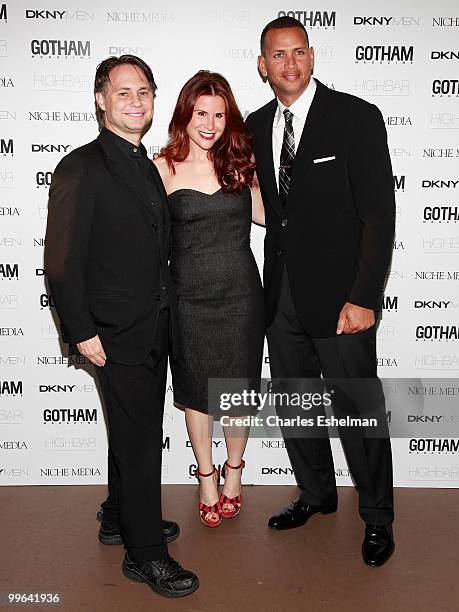 Niche Media Holdings Founder and CEO Jason Binn, DKNY executive Aliza Licht and NY Yankees third baseman Alex 'A-Rod' Rodriguez attend the Alex...