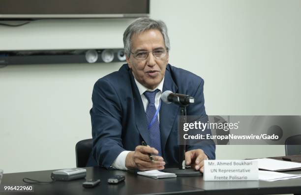 Ahmed Boukhari, UN Representative of the Frente Polisario, speaking regarding the recent developments in Western Sahara at the United Nations, New...