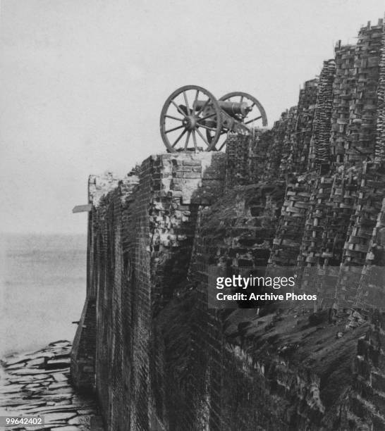 View of the North wall of Fort Sumter, South Carolina, by Soule, circa 1865.