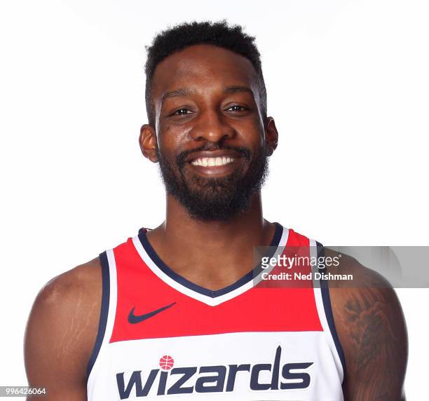 Jeff Green of the Washington Wizards poses for a head shot at Capital One Arena on July 11, 2018 in Washington, DC. NOTE TO USER: User expressly...
