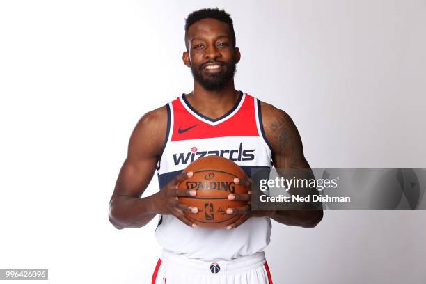 Jeff Green of the Washington Wizards poses for a portrait at Capital One Arena on July 11, 2018 in Washington, DC. NOTE TO USER: User expressly...