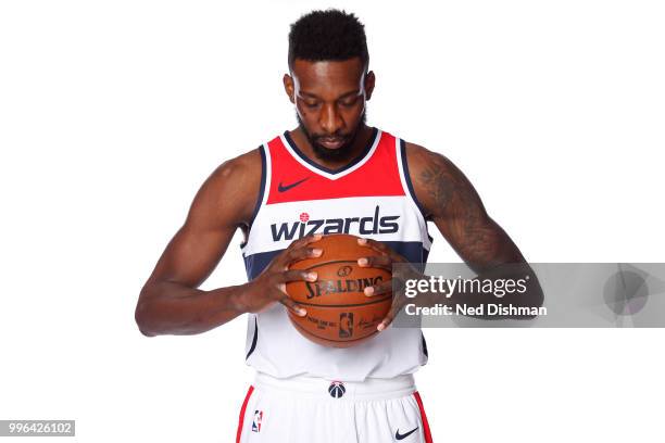 Jeff Green of the Washington Wizards poses for a portrait at Capital One Arena on July 11, 2018 in Washington, DC. NOTE TO USER: User expressly...