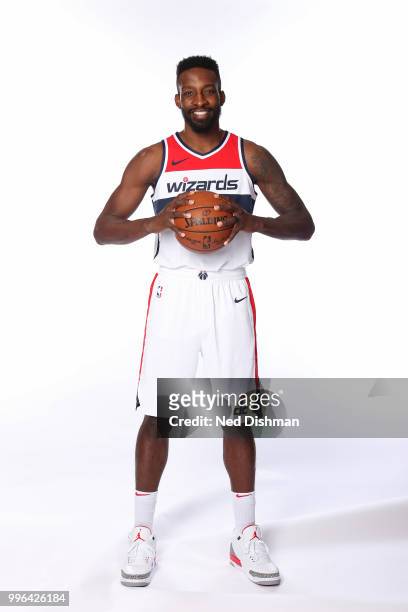 Jeff Green of the Washington Wizards poses for a portrait at Capital One Arena on July 11, 2018 in Washington, DC. NOTE TO USER: User expressly...