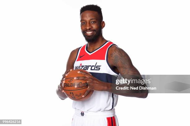 Jeff Green of the Washington Wizards poses for a portrait at Capital One Arena on July 11, 2018 in Washington, DC. NOTE TO USER: User expressly...