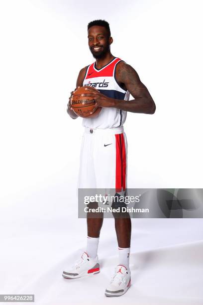 Jeff Green of the Washington Wizards poses for a portrait at Capital One Arena on July 11, 2018 in Washington, DC. NOTE TO USER: User expressly...