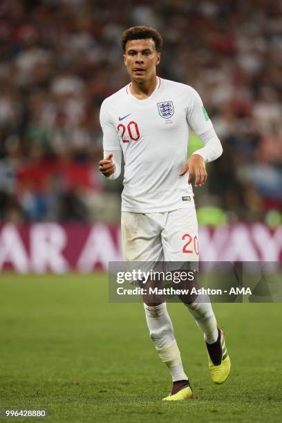 Dele Alli of England during the 2018 FIFA World Cup Russia Semi Final match between England and Croatia at Luzhniki Stadium on July 11, 2018 in...