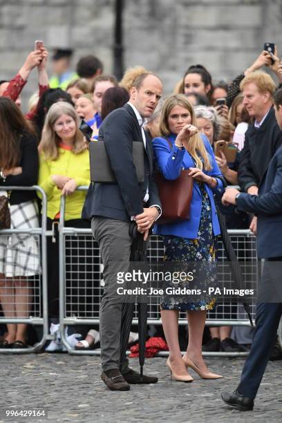 Private secretary to the Duke of Sussex, Ed Lane Fox and the assistant private secretary to the Duchess of Sussex, Amy Pickerill at Trinity College...